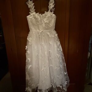 Elegant White Lace Kids Dress